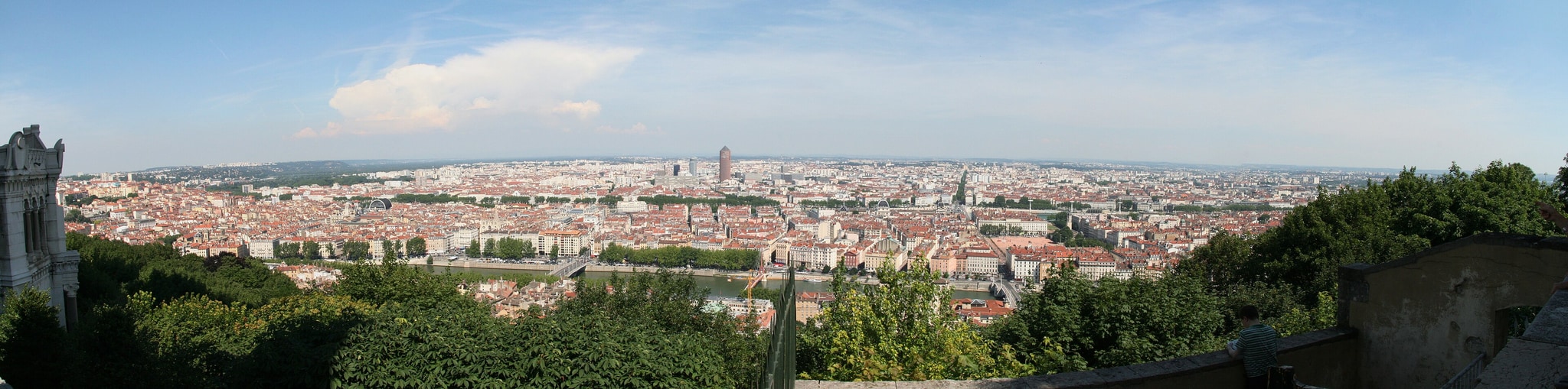 Panorama de Lyon depuis Fourvière — Part-Dieu, Saône et Presqu'île